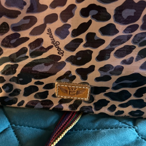 Consuela Leopard Print Clutch with Green Floral Accents - Picture 5 of 7